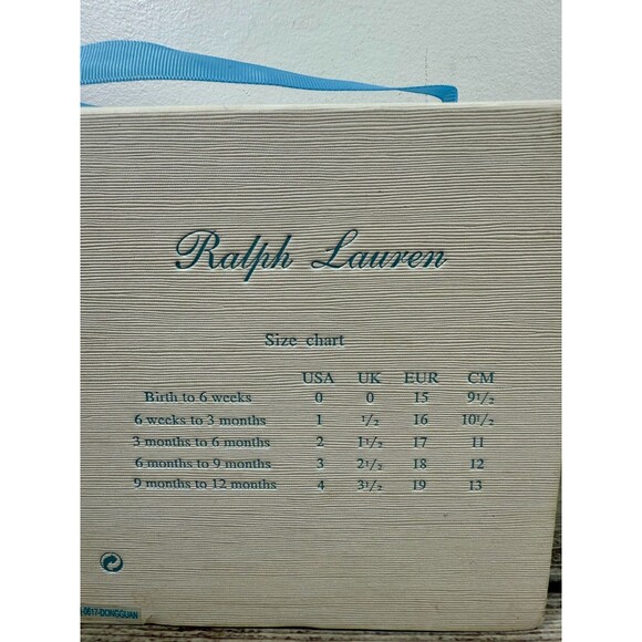 Polo Ralph Lauren Baby Crib Shoes Girls Vintage Box White Pink Size 4 - Picture 4 of 16